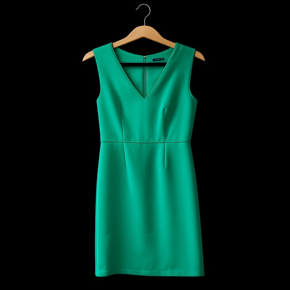Ann Taylor Vibrant Green Sleeveless Dress